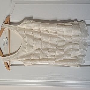 Ivory/Cream Ruffle tank top